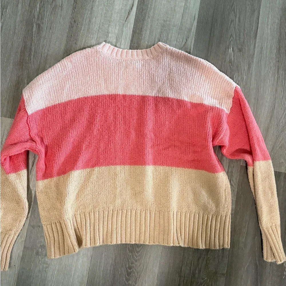 American Eagle Outfitters Pink and Tan Sweater - Picture 3 of 3